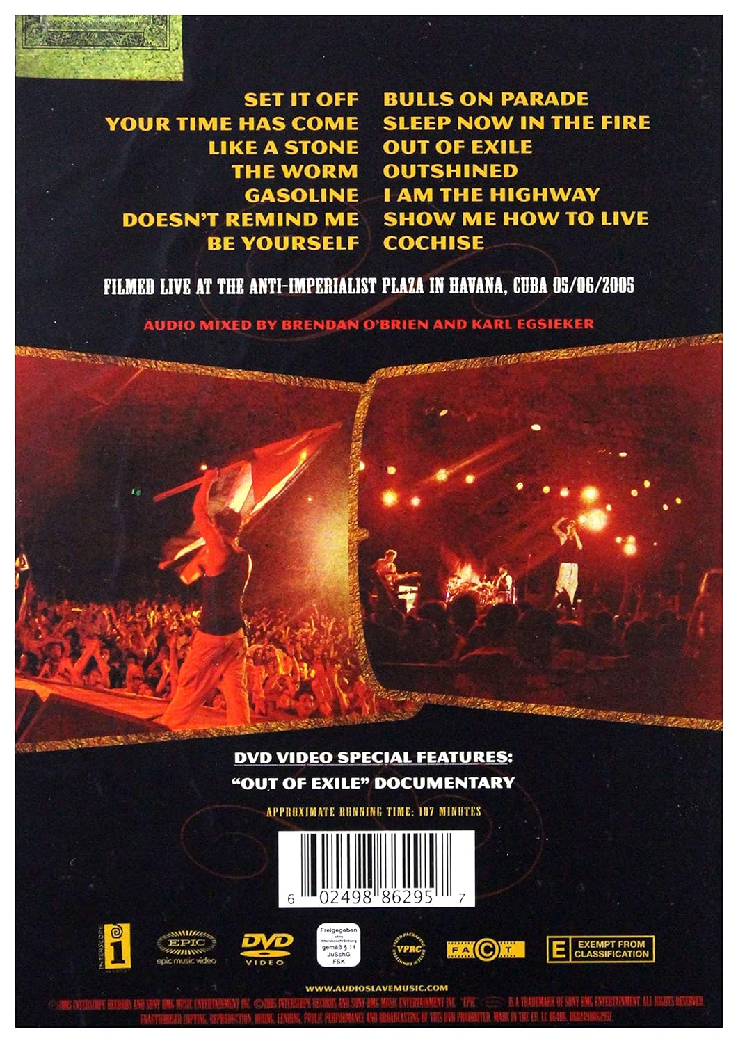 Audioslave – Live In Cuba - DVD - Like New (M- / M-)