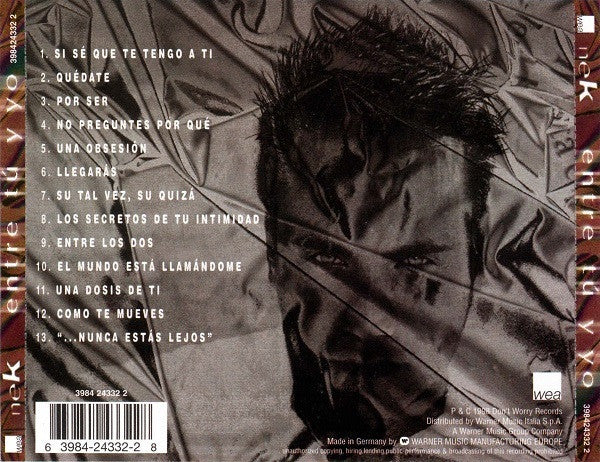 Nek – Entre Tú Y Yo - CD - Nuevo sin usar pero no precintado / New and unplayed but not sealed.