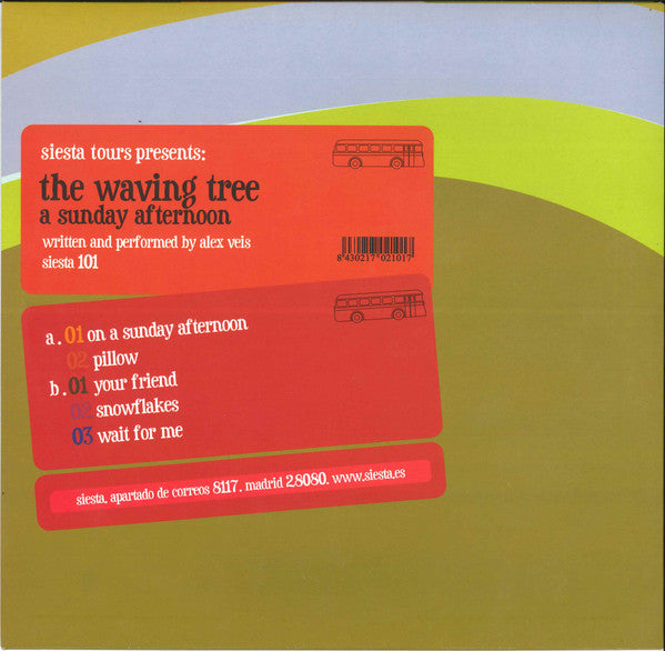 The Waving Tree – A Sunday Afternoon - 10" - 2002 - Siesta – siesta 101 - Nuevo sin usar pero no precintado / New unplayed but not sealed.
