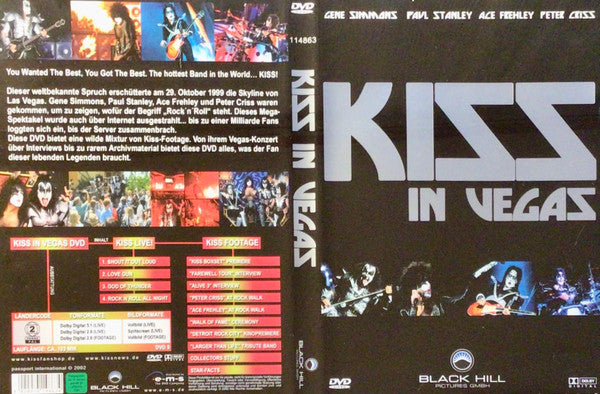 Kiss – Live In Vegas - DVD - Como Nuevo / Like New (M- / M-)