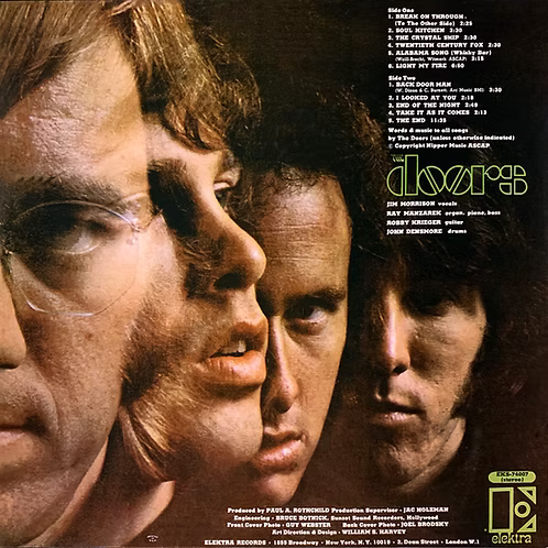 THE DOORS LP The Doors (Red Wine Coloured Vinyl) RIAA Gold Record Award