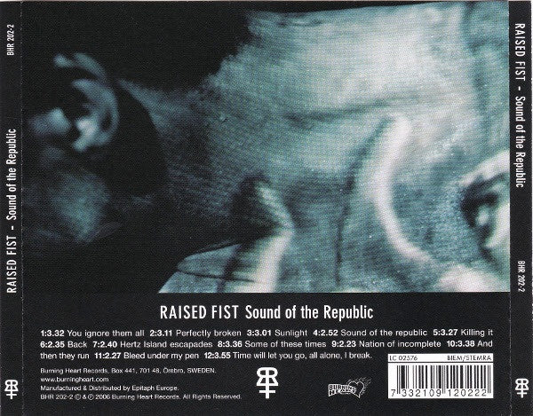 Raised Fist – Sound Of The Republic - CD - 2006 - Burning Heart Records – BHR 202-2 - NEW / SEALED.