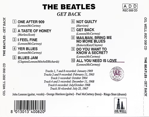BEATLES CD Get Back
