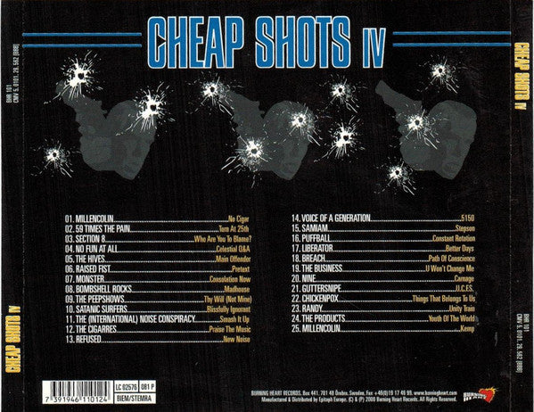 Cheap Shots IV - CD - 2000 - Burning Heart Records – BHR 101 - NEW – SEALED.