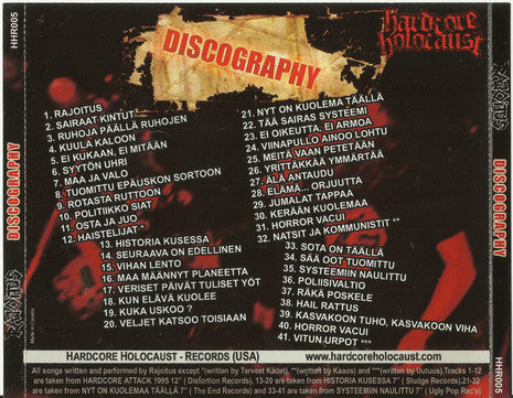 Rajoitus – Discography - CD - Like New (M- / M-)