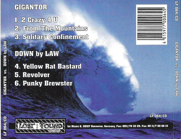 Down By Law Vs. Gigantor - Gigantor Vs. Down By Law - CD - Como Nuevo / Like New (M- / M-)