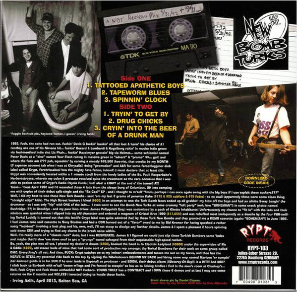 The New Bomb Turks - Tapeworm Blues (The 1992 Demos) (10", EP)