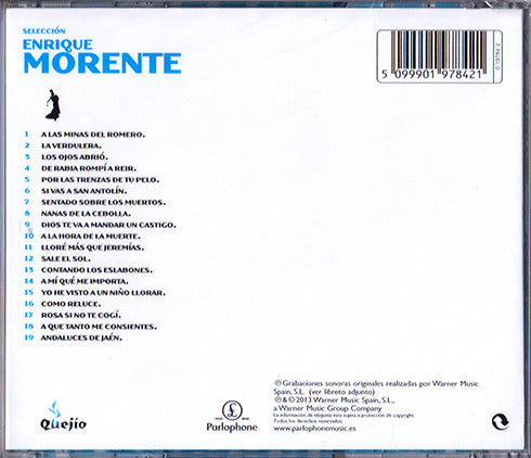Enrique Morente – Selección - CD - 2013 - Parlophone – 0 19784 2 - New and unplayed but not sealed.