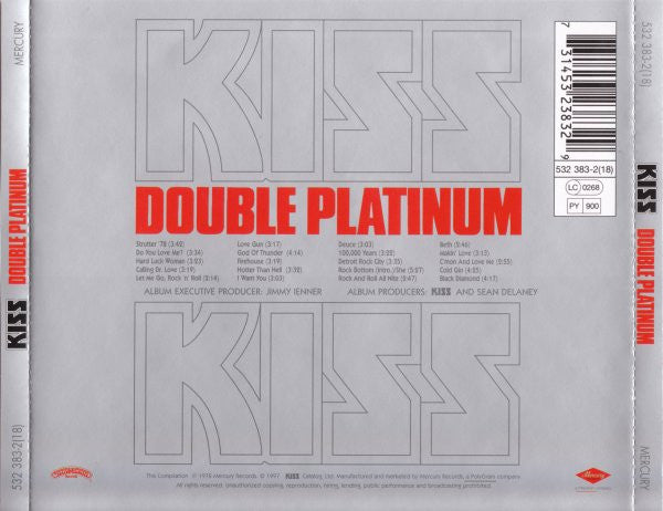 Kiss – Double Platinum - CD - Nuevo sin usar pero no precintado / New and unplayed but not sealed.