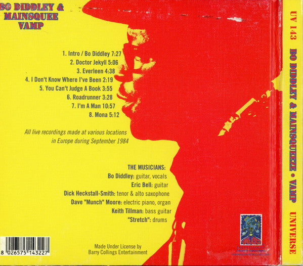 Bo Diddley & Mainsqueeze – Vamp - CD - Digipak - 2005 - Universe – UV 143