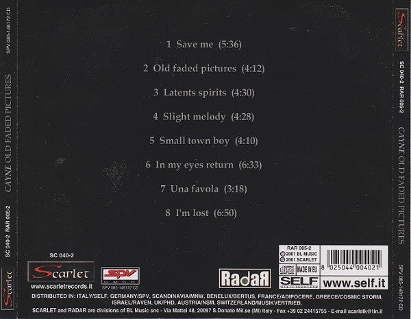 Cayne – Old Faded Pictures - CD - NUEVO / PRECINTADO - NEW / SEALED.