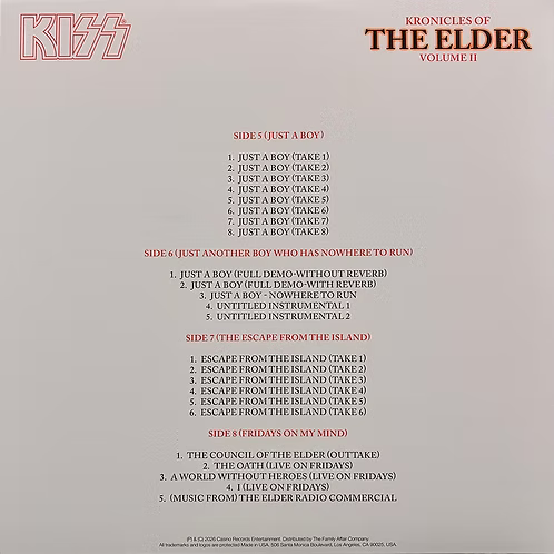 KISS 2xLP Chronicles Of The Elder - Volume II (Picture Disc 450 Numbered Copies)