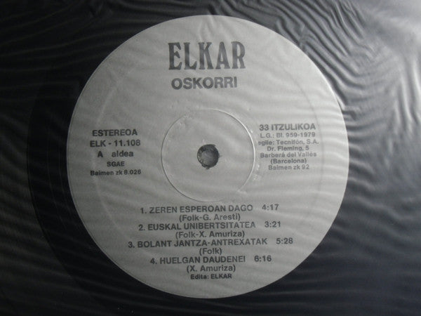 Oskorri – Oskorri - 2xLP - Gatefold - Elkar – ELK - 11.108 - Como Nuevo / Like New (M- / M-)