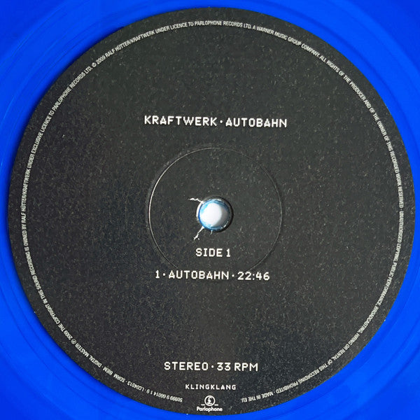 Kraftwerk – Autobahn - LP - Blue Translucent - Kling Klang – 50999 9 66014 1 9, Parlophone – 5099996601419 - NEW / SEALED.