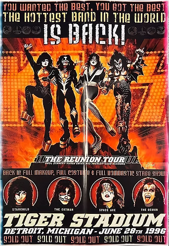 KISS 2xLP On Tour! June 28th 1996 (Yellow Colored Vinyls) with Giant Poster