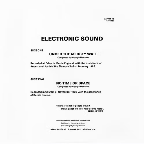GEORGE HARRISON LP Electronic Sound