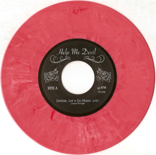 Help Me Devil – Debbie, Let's Go Home - 7" - Limited Edition, Numbered, Pink Marbled - 2015 - Folc Records – FOLC036
