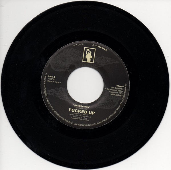 Fucked Up – Generation - 7" - With Insert - Slasher Records – Murder003 - Like New (M / M-)