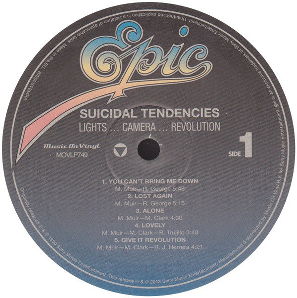 Suicidal Tendencies – Lights... Camera... Revolution - LP - 180g - 2013 - Epic – MOVLP749, Music On Vinyl – MOVLP749 - New, unplayed, but not sealed.