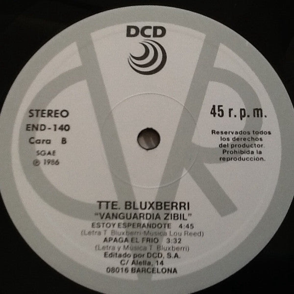 Teniente Bluxberri, Vanguardia Zibil – De Rendirse.....Nada - 12" - 1986 - Vanguardia Civil Records – VCR-0 - Vinyl Near Mint / Cover Near Mint (M-/M-).