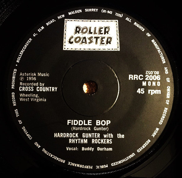 Hardrock Gunter With The Rhythm Rockers – Jukebox Help Me Find My Baby / Fiddle Bop - 7" - 1980 - Rollercoaster Records – RRC 2006 - Like New (M- / M-)