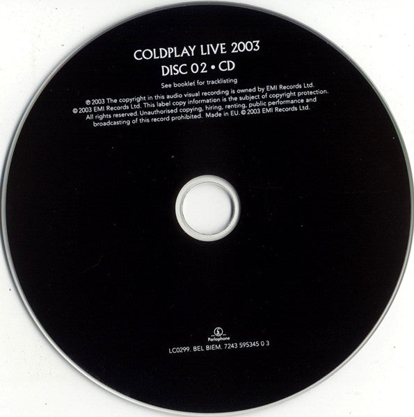 Coldplay – Live 2003 - CD+DVD - Like New (M- / M-)
