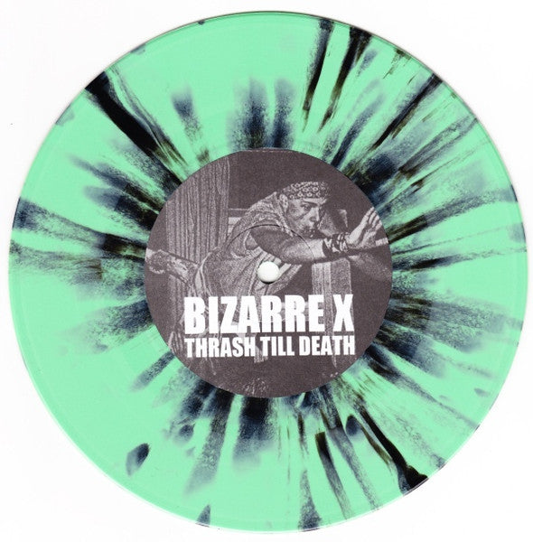 Kent Brockman / Bizarre X – !Nö Sleep 'Till Circlepit! - 7" - Green / Black Splatter - New, unplayed but not sealed.