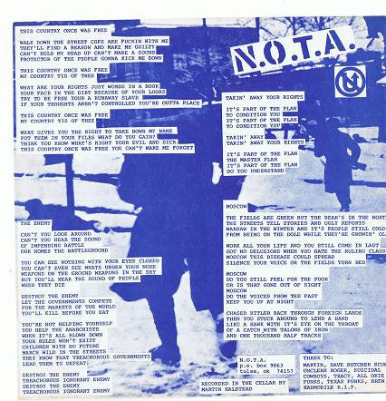 N.O.T.A. – Moscow E/P - 7" - With Insert - Round Cut Sleeve - 1984 - Unclean Records – UR 003 - Buen Estado / Good Condition (M / VG)