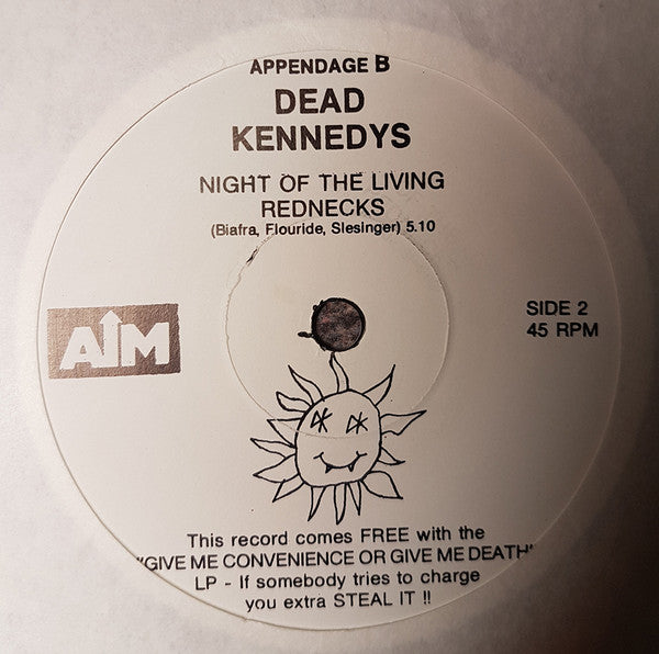 Dead Kennedys – Give Me Convenience Or Give Me Death - LP + 7" + Booklet - White Label - 1989 (Australia) - AIM – AIM 1028 - Vinyl Very Good Plus (VG+) / Cover Very Good Plus (VG+)