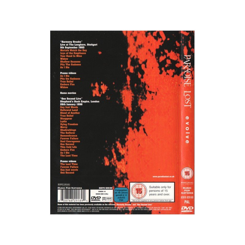 Paradise Lost - Evolve - DVD