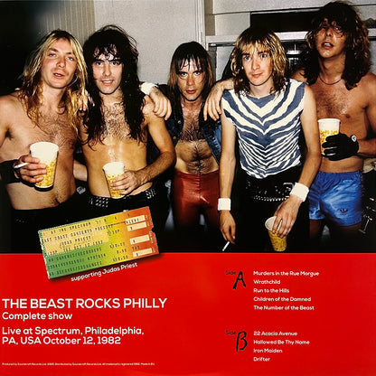 IRON MAIDEN LP The Beast Rocks Philly (Splatter Coloured Vinyl) with flyer