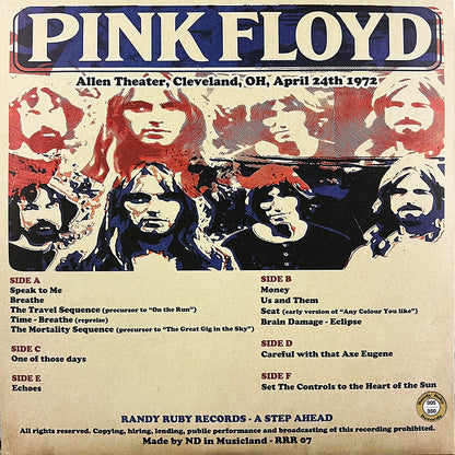 PINK FLOYD 3xLP Allen Theater, Cleveland 1972 (Gold Colour 350 Numbered Copies)