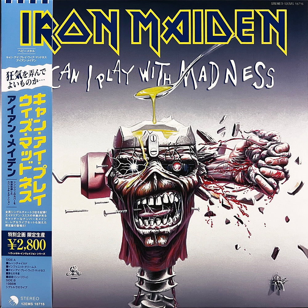 IRON MAIDEN LP Can I Play With Madness + Live Seattle 1988 (Blue Promo) OBI