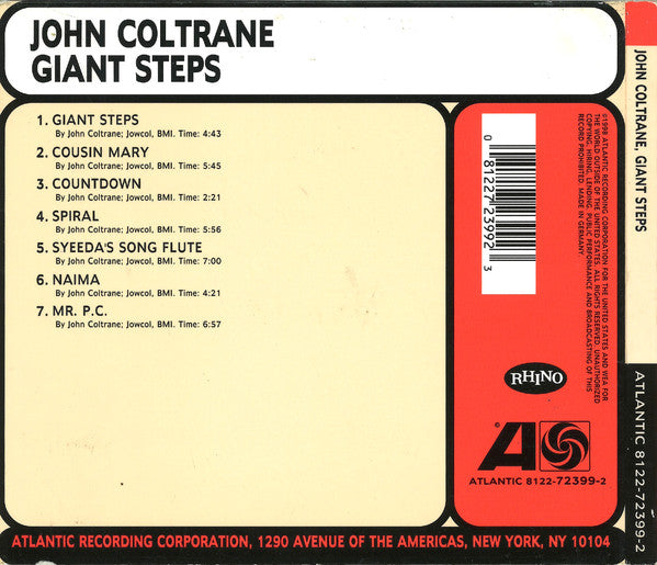 JOHN COLTRANE CD Giant Steps (Digipack)
