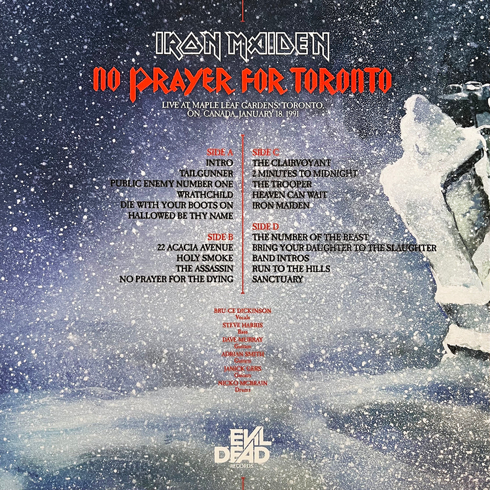 IRON MAIDEN 2xLP No Prayer For Toronto (TEST PRESSING)