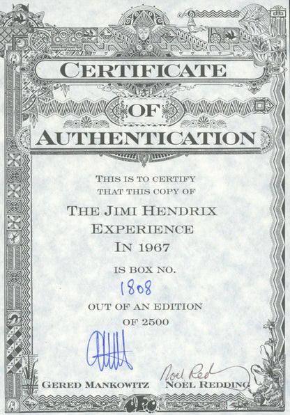 JIMI HENDRIX BOX SET CD The Jimi Hendrix Experience In 1967 (Signed & Numbered)