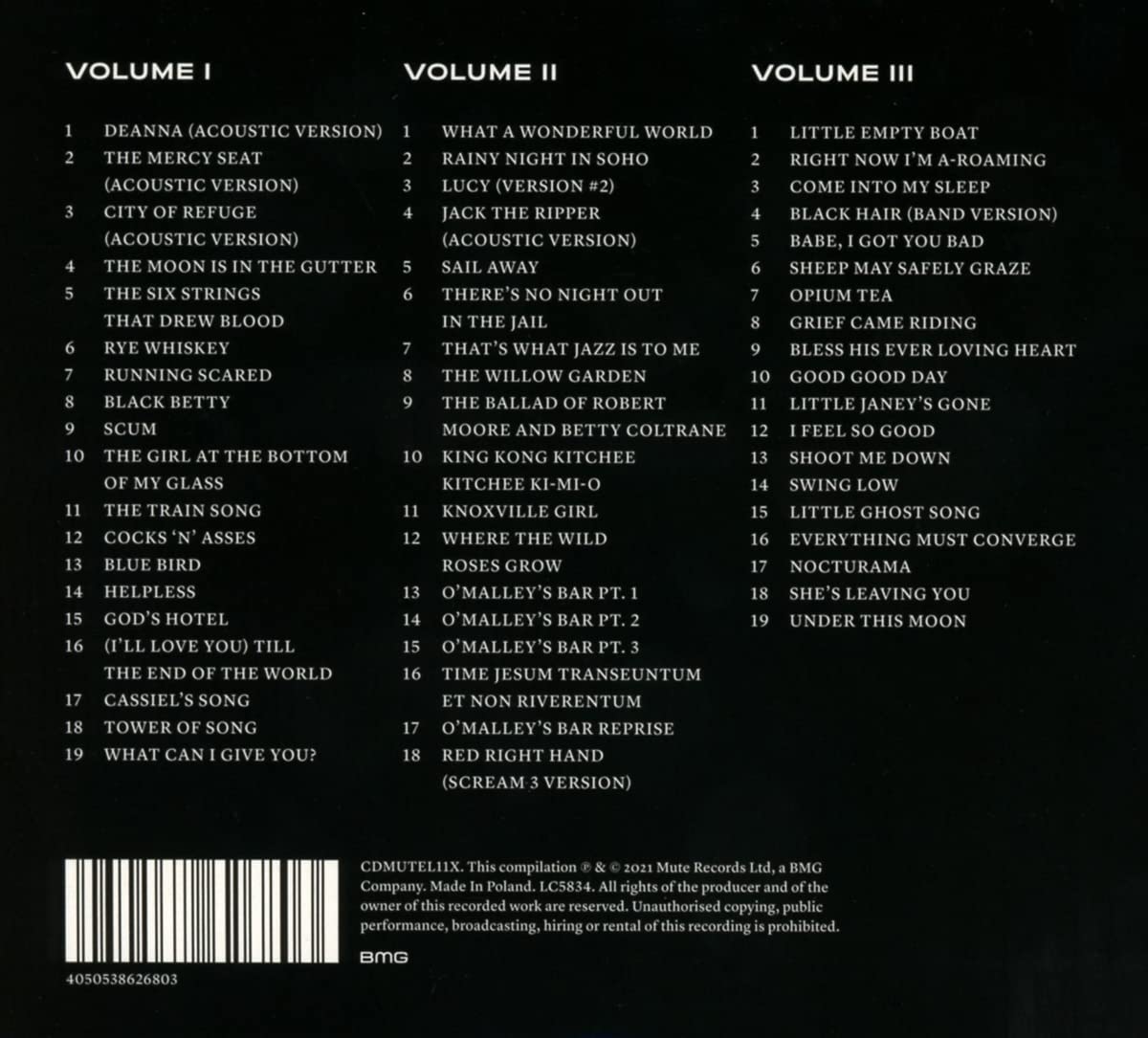 NICK CAVE 3xCD B-Sides & Rarities (Part I)