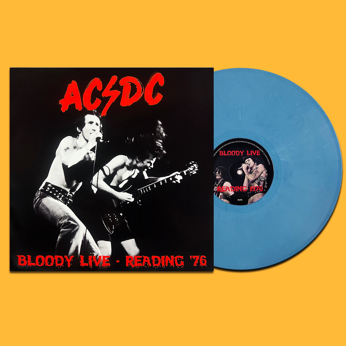 AC/DC LP Bloody Live - Reading '76 (Blue Opaque Coloured Vinyl)