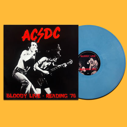 AC/DC LP Bloody Live - Reading '76 (Blue Opaque Coloured Vinyl)