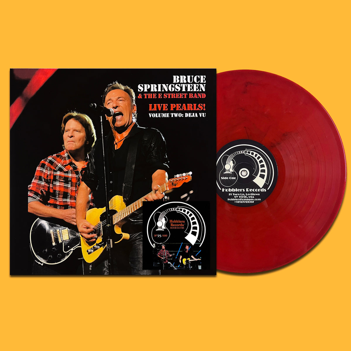 BRUCE SPRINGSTEEN LP Live Pearls! Volume Two: Deja Vu (Red Marbled) 100 Copies