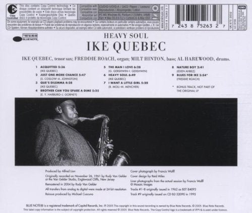 IKE QUEBEC CD Heavy Soul (RVG Edition)