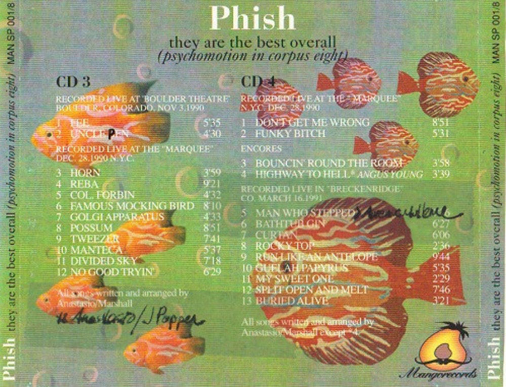 PHISH 2xCD They Are The Best Overall (Psychomotion In Corpus Eight) 3/4