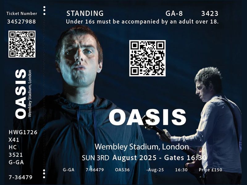 OASIS 3xLP BOX SET Wembley Live 25 (White Coloured Vinyls) 300 Numbered Copies