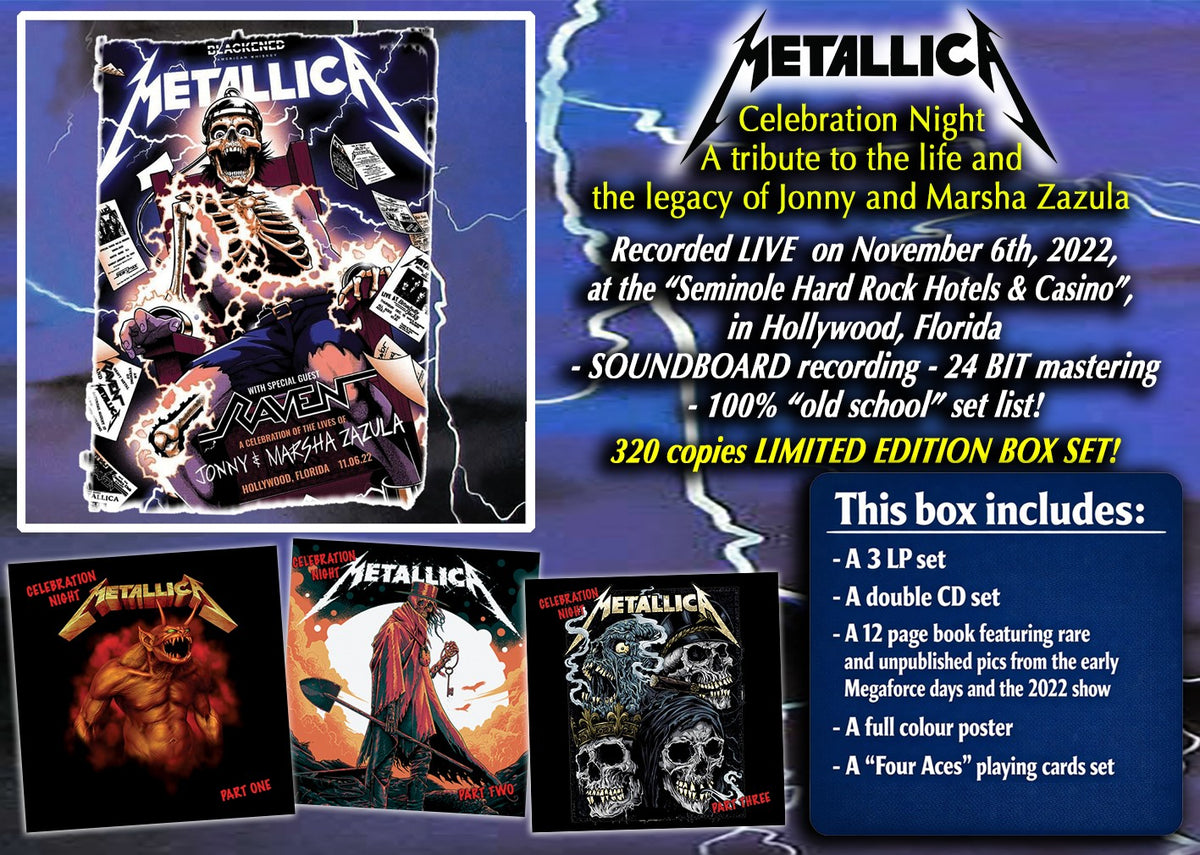 METALLICA 3xLP+2CD BOX SET Celebration Night (Crystal Clear Coloured) 320 Copies