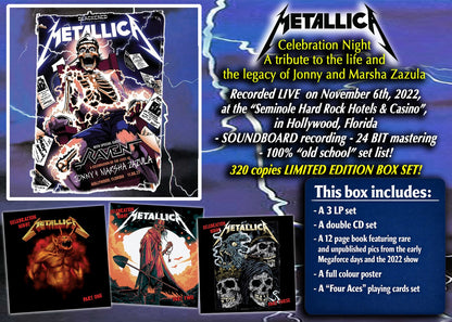 METALLICA 3xLP+2CD BOX SET Celebration Night (Crystal Clear Coloured) 320 Copies