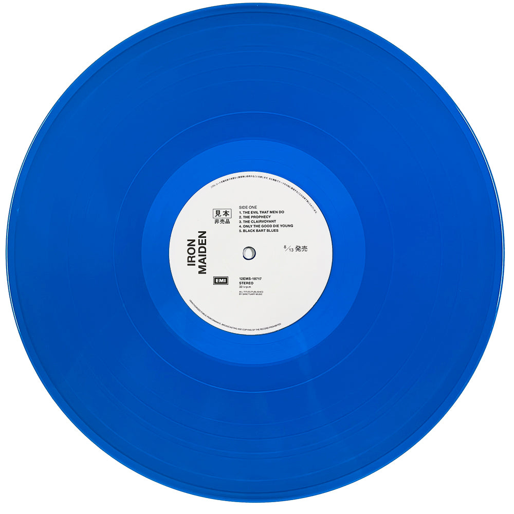 IRON MAIDEN LP The Evil That Men Do + Live Seattle 1988 (Blue Promo) OBI