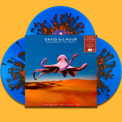 DAVID GILMOUR 3xLP Marooned At The Circus (Blue & Orange Splatter Colour Vinyls)