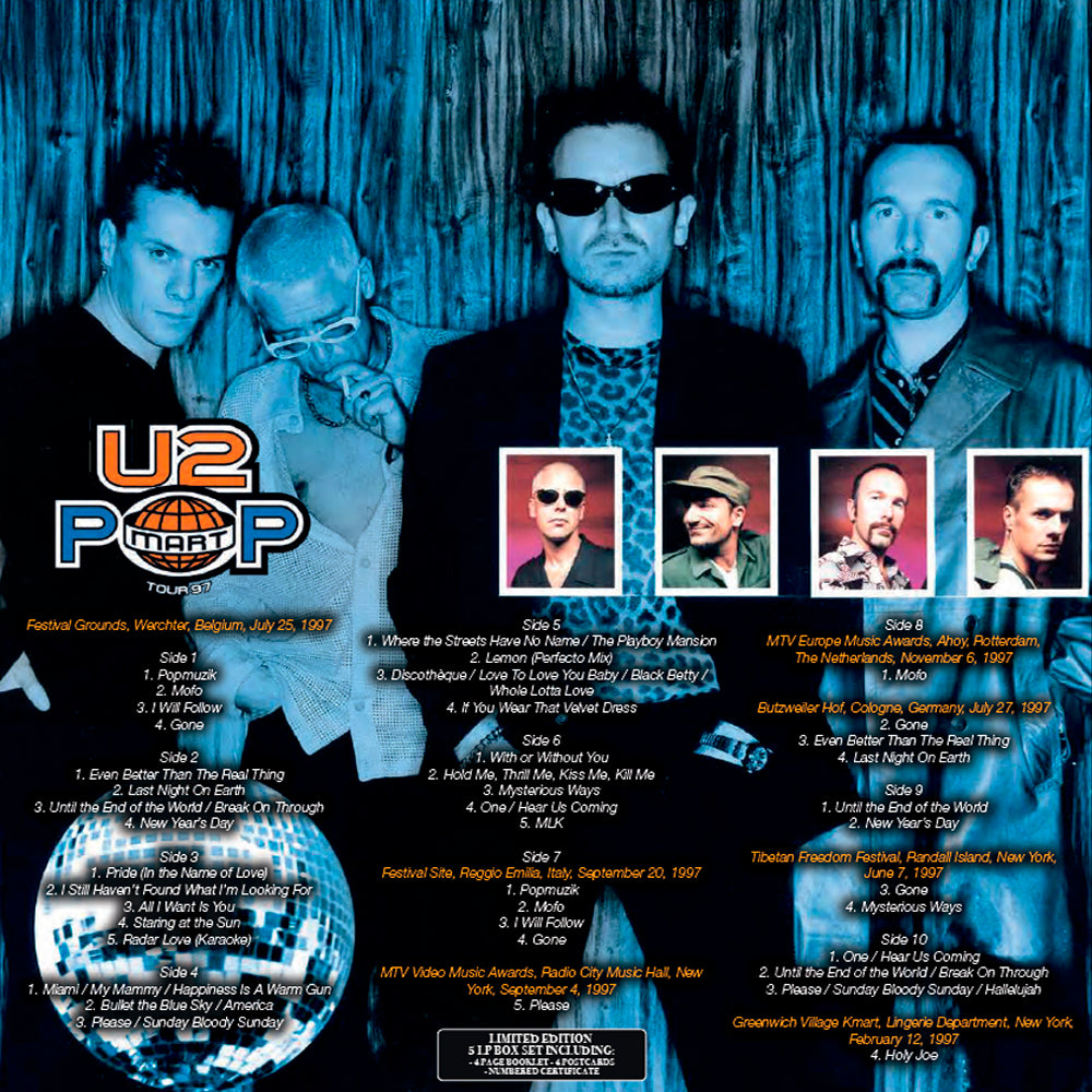 U2 BOX SET 5xLP Popmartians (Blue Coloured Numbered 200 Copies)