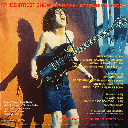 AC/DC LP Bloody Live - Reading '76 (Blue Translucid Coloured Vinyl)