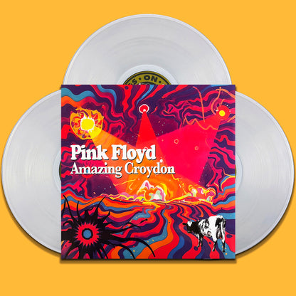 PINK FLOYD 3xLP+T-SHIRT BOX SET Amazing Croydon (Clear Coloured)